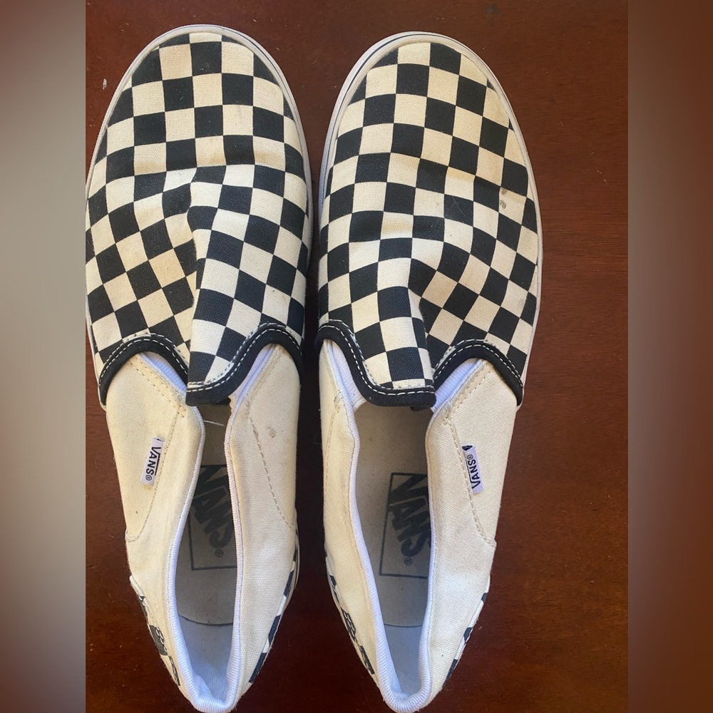 CHECKERBOARD SLIP-ON VANS